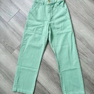 Big Bud Press Medium Petite Work Pants Sage Matcha Pistachio Green